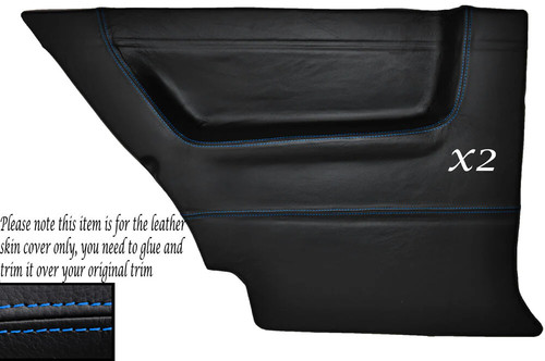 Blue stitch rear door card - 2x,