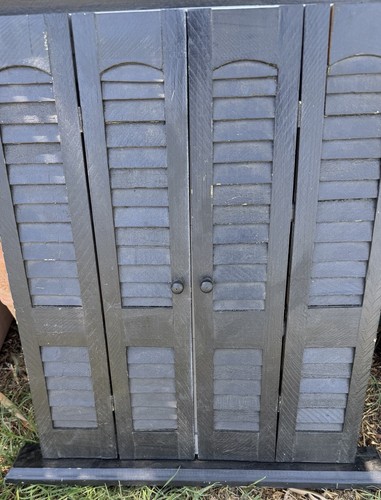 Vintage wood window shutter - wood,