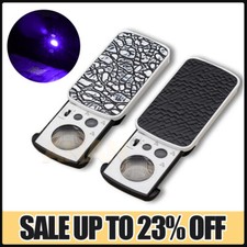 30X 60X 90X Pocket Magnifying Jewellers Magnifier Glass LED Slide Light Loupe