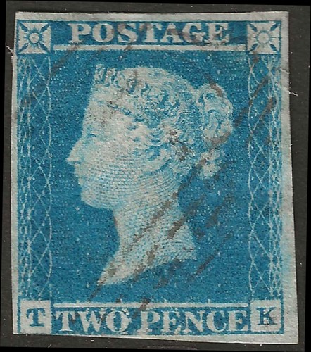 1841 two penny blue - qv,