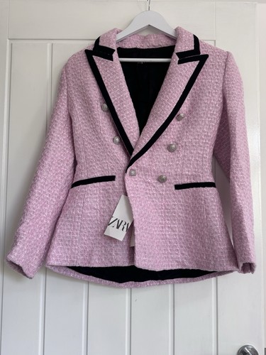 Zara pink tweed - blazer, with