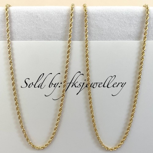 Solid 9ct yellow gold 2mm - gold, rope