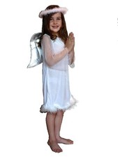 GIRLS ANGEL COSTUME VELOUR