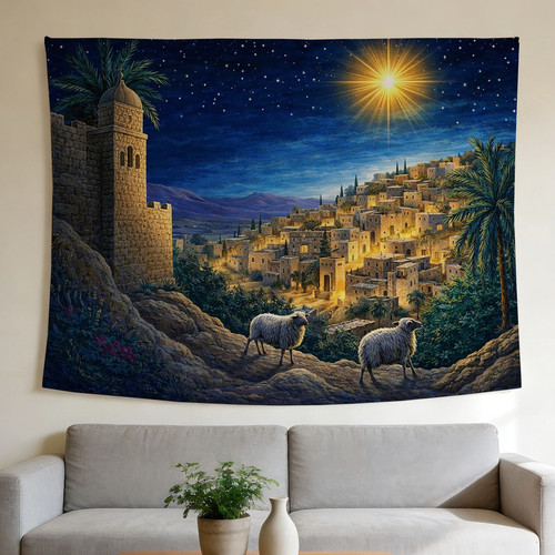 Nativity scene tapestry - nativity,