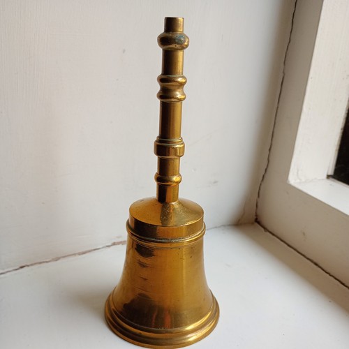 Vintage brass hand bell school