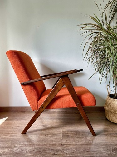 Burned orange linen mid - linen,