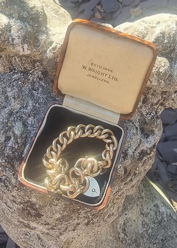 9ct gold chunky - gold, linked