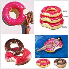 Inflatable Donut/Glitter Swim Ring Swimming Pool Float Lounger Beach Ring Float