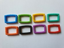 8 x Mixed Rubber Key Caps Square Coloured Covers Plastic Top Cap Covers 