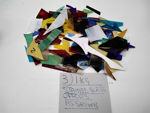 Stained glass offcuts - stained,