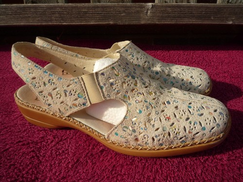Rieker ladies cream floral - ladies,