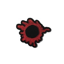 Embroidered Bullet Hole Blood Red Sew or Iron on Patch Biker Patch