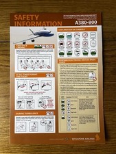 Singapore Airlines Airbus A380 Safety Card