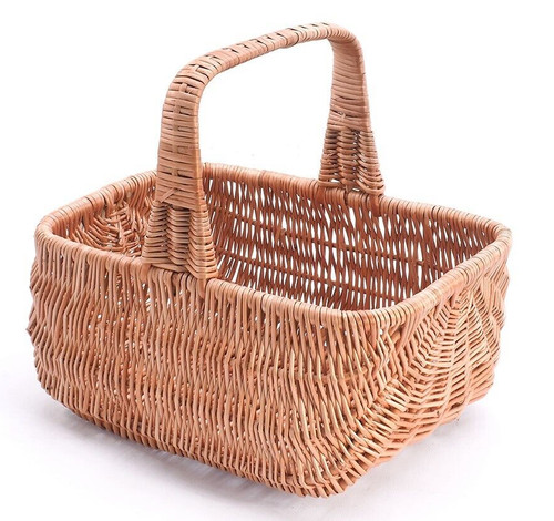 Wicker basket vintage handmade - wicker,