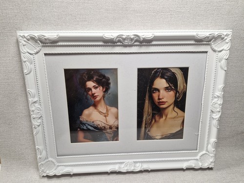 Shabby chic double photo frame - double,