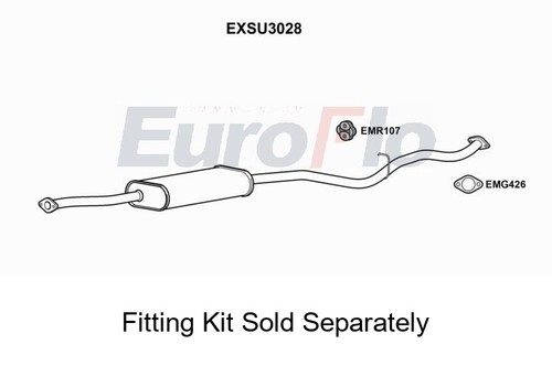 Rear muffler silencer - rear,