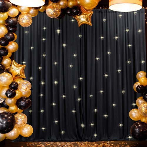 Black backdrop curtain - black,