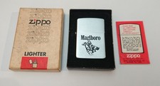 Vintage Marlboro Cowboy Zippo Lighter, c. 1985, Early Example