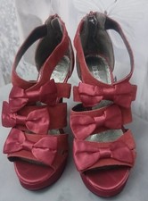 Women's Red High Heel Platform