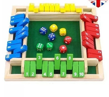 Wooden Dice Board Game Shut