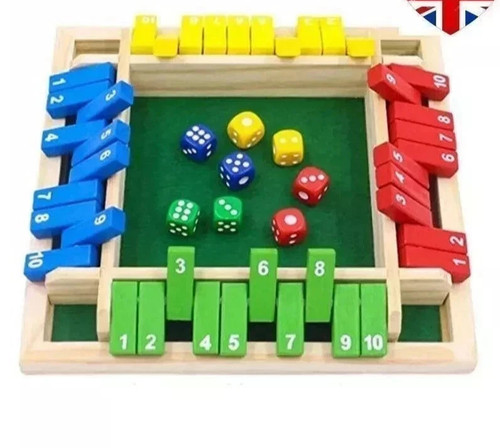 Wooden dice board game - dice, shut