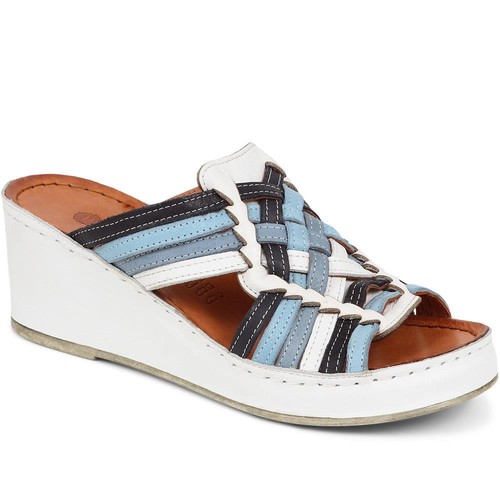 Pavers wedge mule sandals - mule,