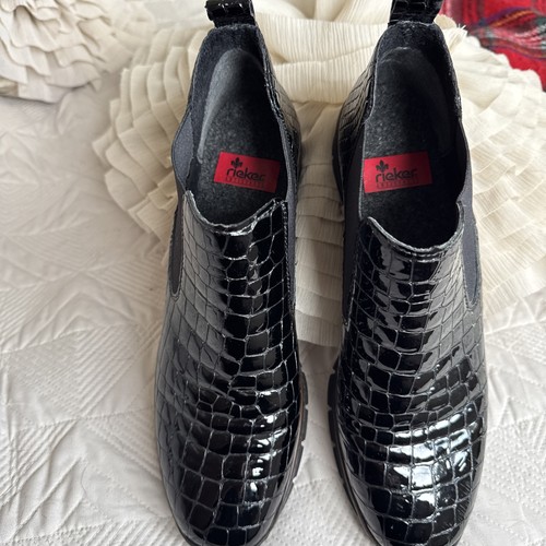 Rieker antistress black croc - antistress,