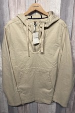 Schoffel Men's Beige Hooded Cotton Pullover Smock Jacket New with Tags XL P2P 24
