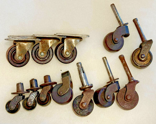 Vintage caster wheels metal - caster,