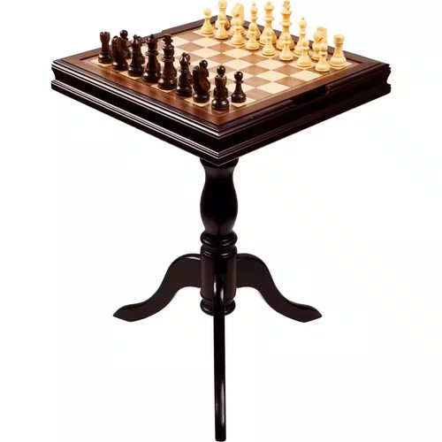 Wooden chess and backgammon - and,
