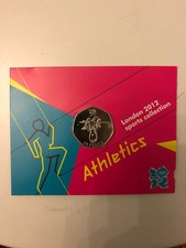 2012 Olympic 50 pence Athletics BUNC 50p Coin Carded