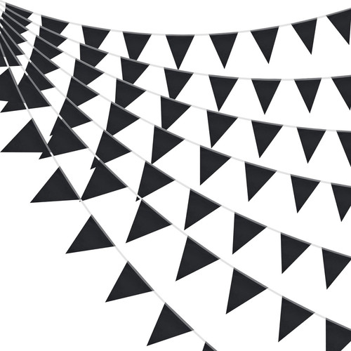 52pcs black fabric bunting - 52pcs,