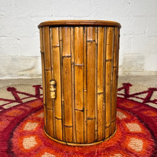 Vintage bamboo bedside - bamboo, table