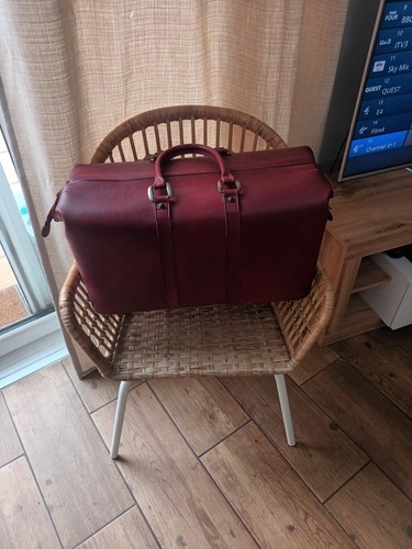 Vintage leather gladstone - vintage,