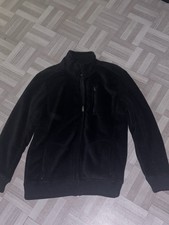 Black Faux Fur Zip Up Jumper