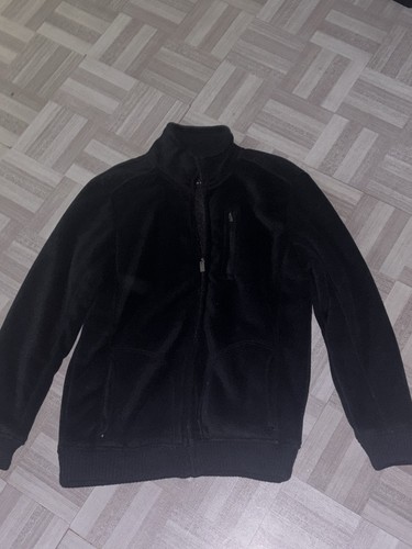 Black faux fur - black, zip