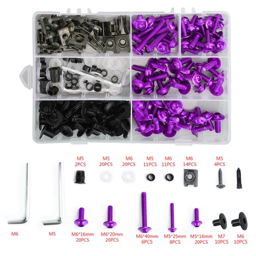 Purple fairing bolts screws - fairing,