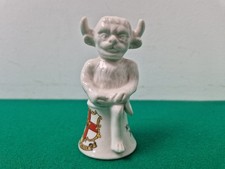 Vintage Arcadian Crested Ware City of Lincoln Imp Souvenir Ornament