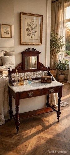 Victorian marble wash stand - victorian,