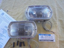 LUCAS FT8 Fog Light Pair, Lens Marked "MADE IN ENGLAND", All Chrome Housings