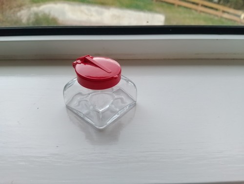 Vintage square glass - vintage, inkwell