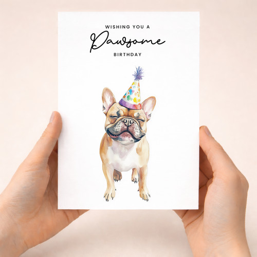 French bulldog birthday - french,
