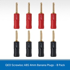 8 QED Screwloc Banana Plugs