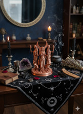 This 150mm tall statue beautifully depicts Hecate, the Greek goddess of magic