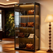 Modern 4-Tier Glass LED