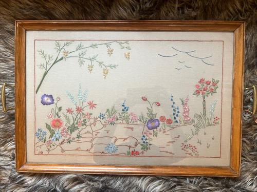 Antique floral embroidery - antique,