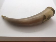 VINTAGE DRINKING HORN/POWDER