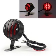 Grill Housing Red Rear Taillight Brake Stop Light For Hy Cafe Racer Black T9