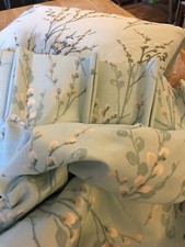 LAURA ASHLEY Pussy Willow Duck Egg MTM CURTAINS Double Pleat 248cmX203cm 98”X80”