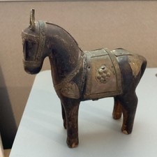 Vtg INDIAN Hand Carved Wooden